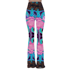 Load image into Gallery viewer, Lotus Print Stretch Bell Bottom Flare Pants

